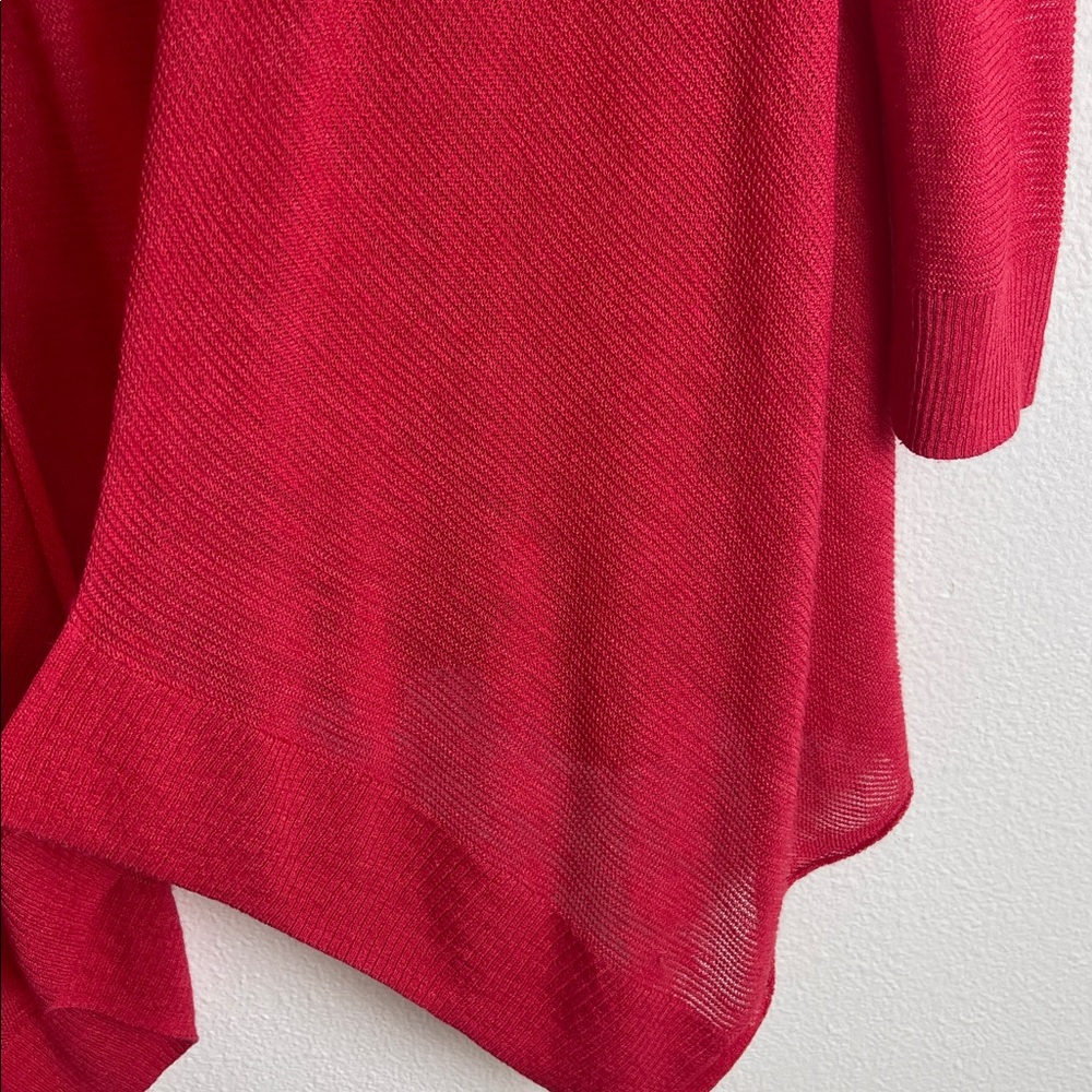 Chicos Open, Drape Front Cardigan red 2 - Picture 4 of 6